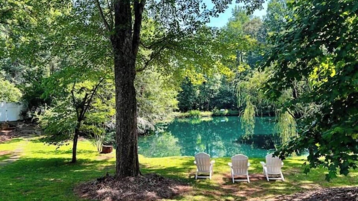 Greenville - Spartanburg Cottage | Lovely 2BR Guesthouse in Greenville Near Furman w/Pond Views & Fire Pit