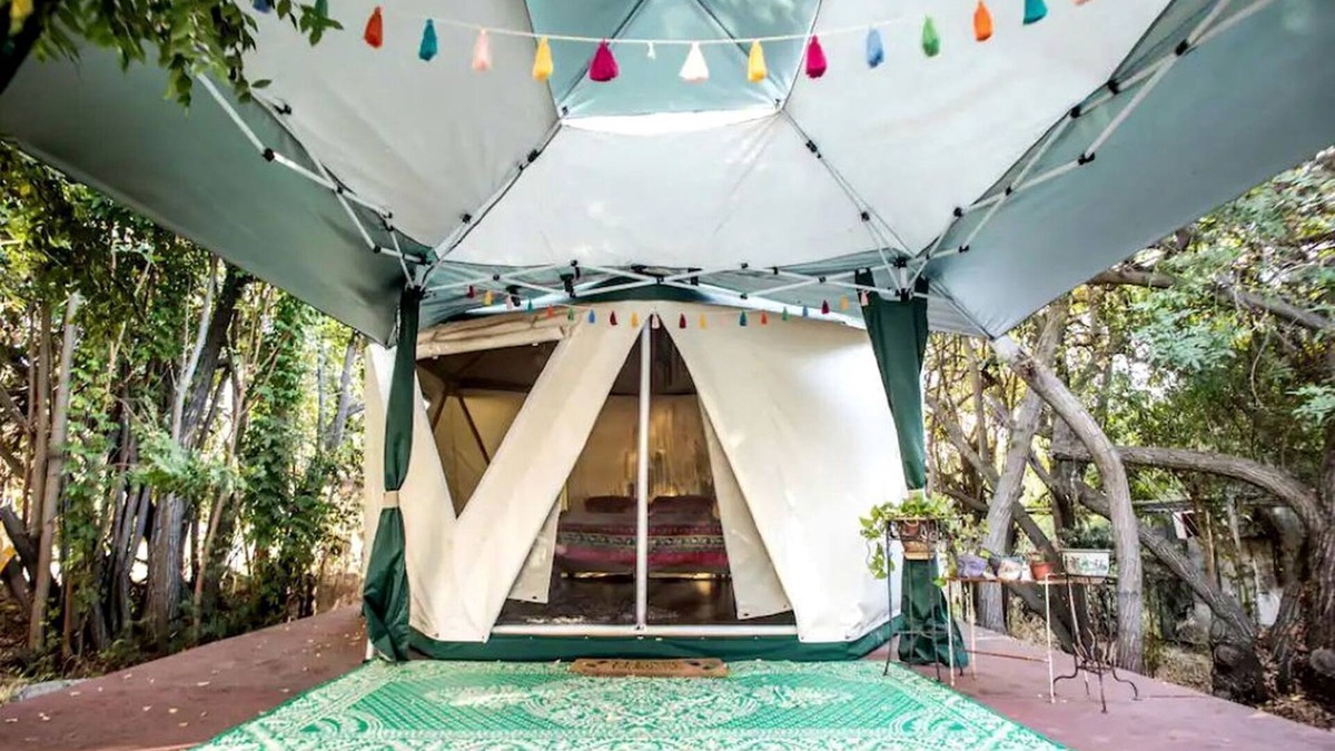 El Cajon RV Rental | Lovely Glamping Tent for Three with a Shared Pool near Lakeside, California