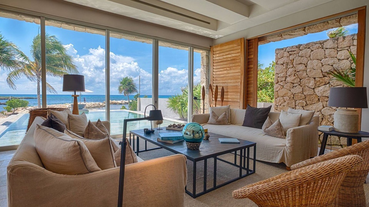 Xpu-Ha Villa | Luxe 6BR Beachfront Villa with Pool & Rooftop