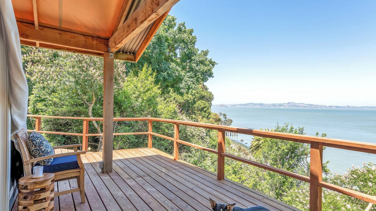 Belvedere Tiburon House | Luxe Beach View Bungalow at JAR Farms with use of private beach, pool, orchards
