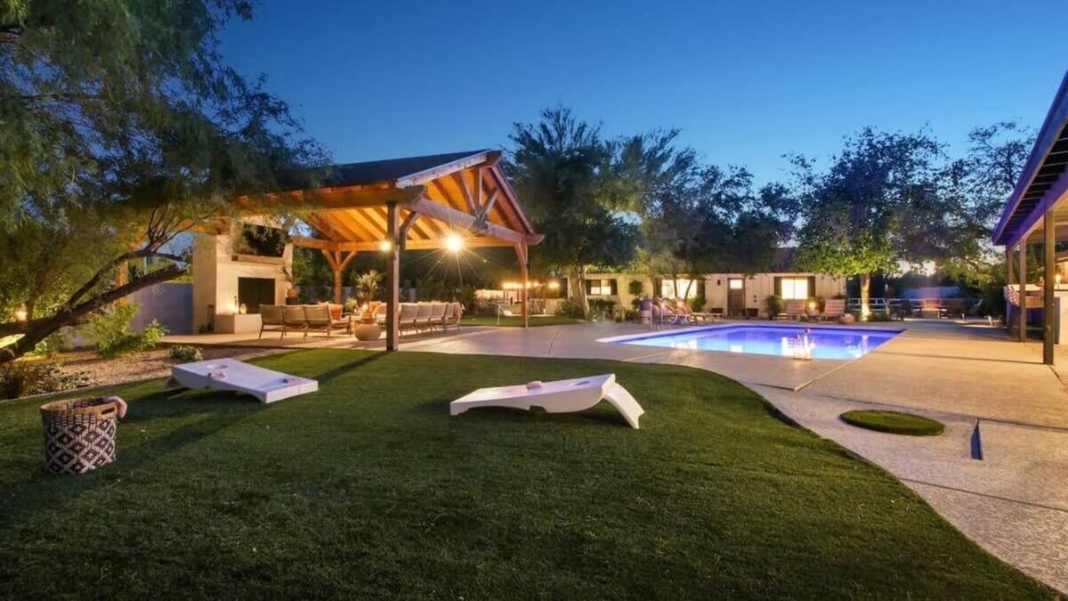 Paradise Valley Village House | Luxe Desert Compound | Private Heated Pool