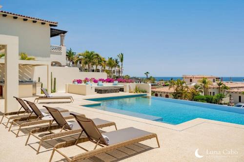 Buzzards Villa | Luxe Oceanview Villa with Pool Hot Tub BBQ and Fire Pit