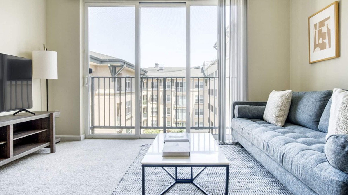 San Bruno Apartment | Luxe San Bruno 2BR w/Pool, Gym, W/D, near trains + shops, by Blueground