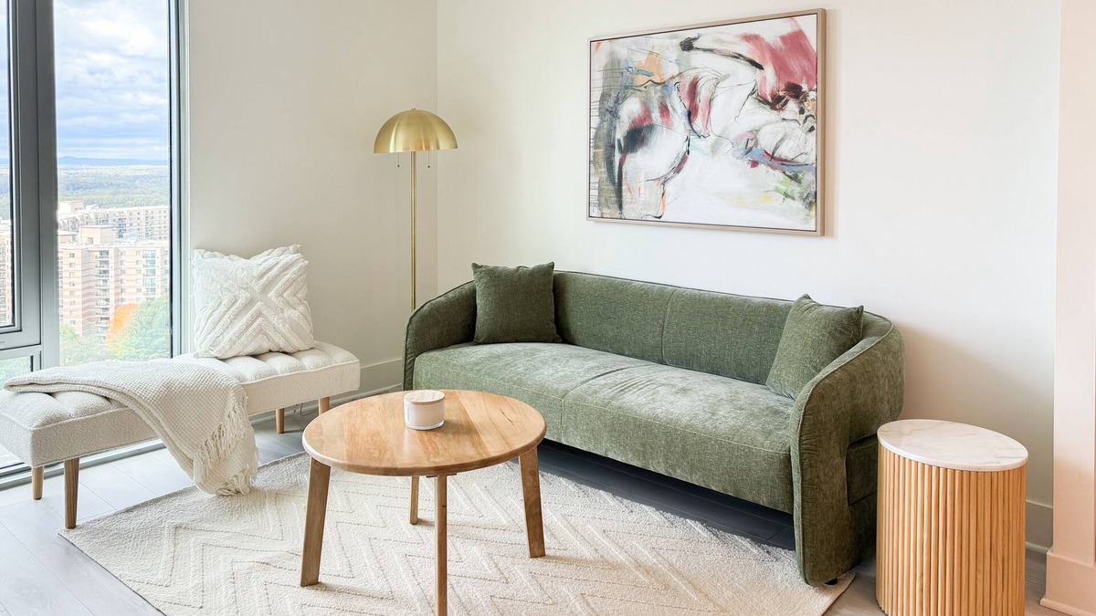 McLean Apartment | Luxi White Oak + Sage 2BR In Tysons BORO Area with Amenities + Mall/Gym/Pool