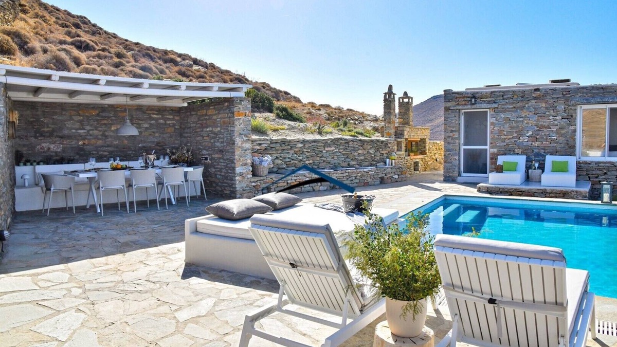 Korissia Villa | Luxurious villa with a swimming pool, sea and sunset view