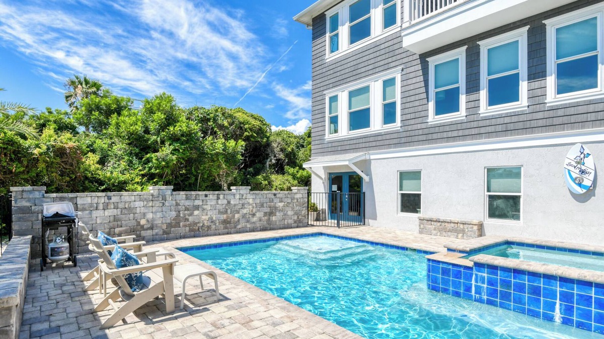 Butler Beach House | Luxury 8BR Ocean Views, Pool & Heated Spa, Walk to the Beach! 360 Views from Top