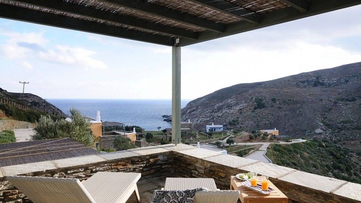 Andros Villa | Luxury Andros Suites | Beautiful Suite with Side Sea View | Zorkos