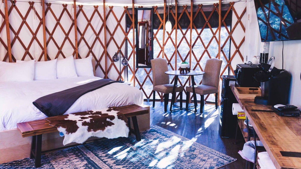 Escalante Resort | Luxury Glamping Yurt Resort Between National Parks with desert mountain views, close to hiking trails, slot canyons, off-roading and more!