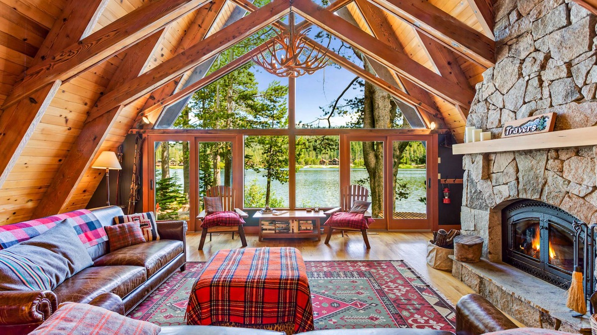 Serene Lakes House | Luxury lakefront home with private hot tub, on-site dock, fireplace & HOA beach