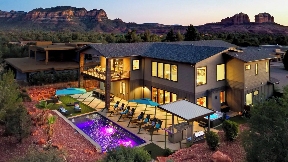 Sedona House | Luxury Mansion w/Pool, Spa, Views, Game room, Movie Theatre