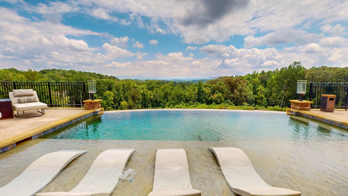 Talking Rock House | Luxury mountain compound with infinity pool, hot tub, fire pit & much more