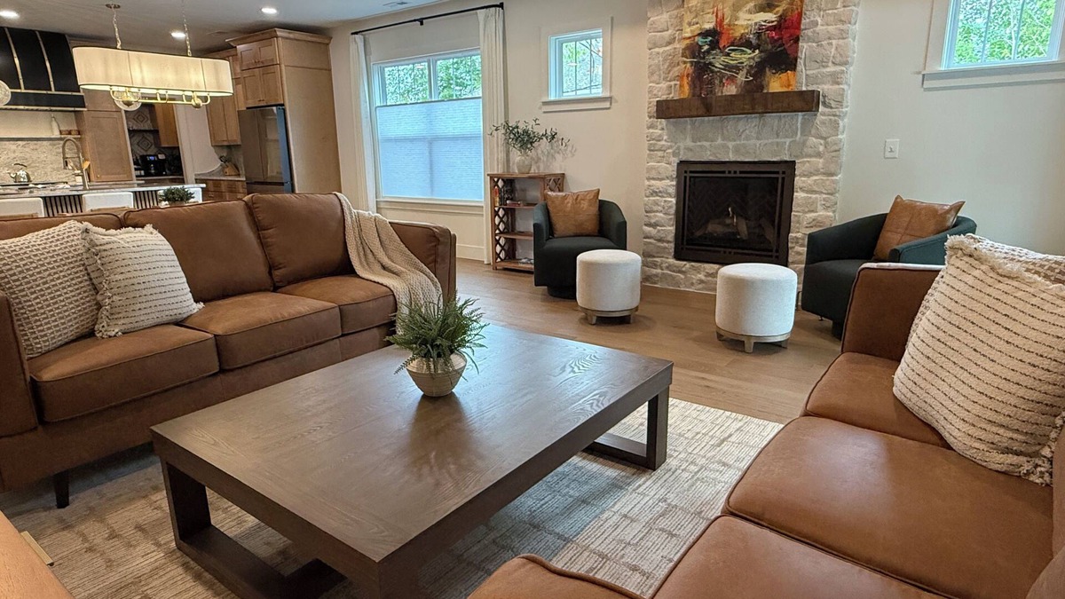 Gastonia Cottage | Luxury New Construction Cottage w/stone fireplace, office & covered deck