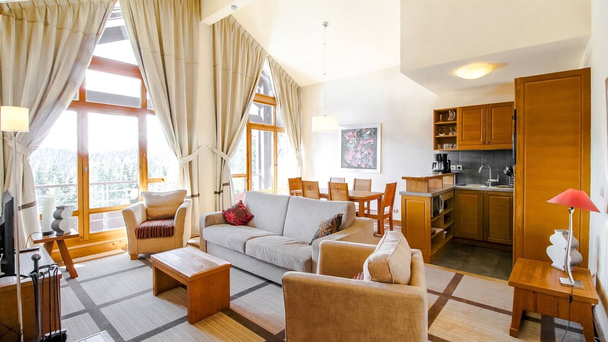 Flaine Apartment | Luxury penthouse 2-bedroom apartment with fireplace and stunning views