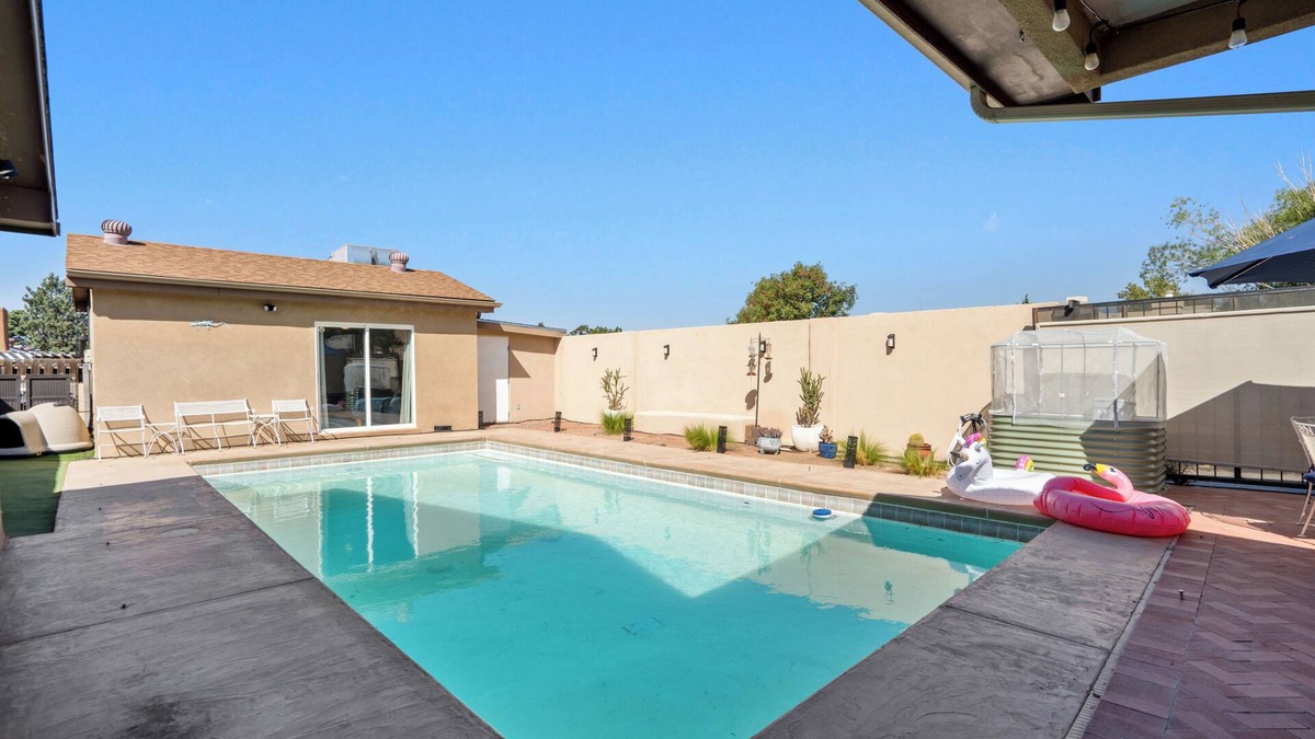 Northeast Heights House | Luxury Poolside Retreat in ABQ Near Trails, Breweries, Sandia Mountain