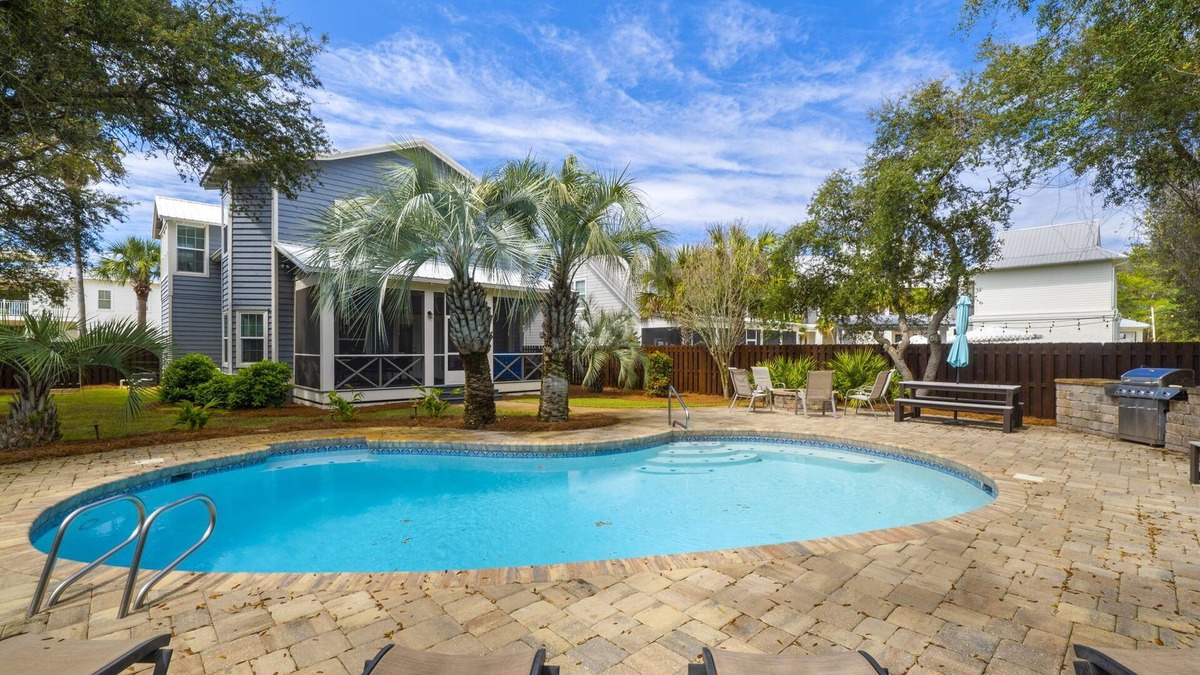 Seacrest House | Luxury Seacrest West retreat with private pool, deeded beach access, & 8 bikes
