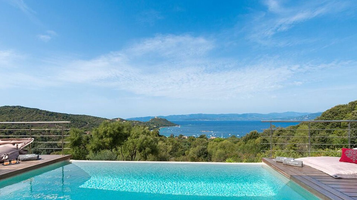 Belvedere-Campomoro Villa | Luxury villa with air-conditioning and infinity pool-breathtaking sea view