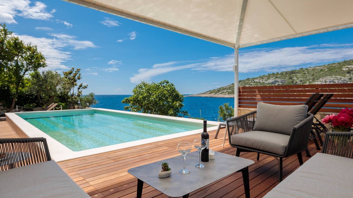 Razanj Villa | Luxury villa with heated pool, 15m from the sea, complete privacy