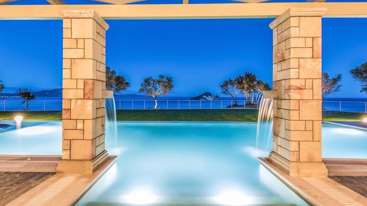 Limni Keri Villa | Luxury Villa Zante | Villa Artina | Poolside Bar | Childrens Playground | Sea.