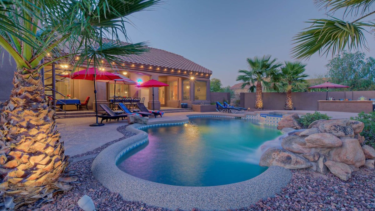 County Island House | LUXURY w/City Views: Casita, Htd Pool, Spa, Putt Green, Bikes, Pool Table, Games