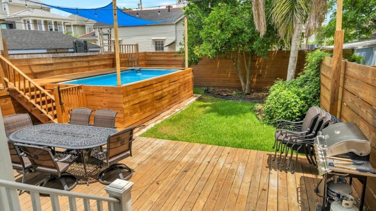 Uptown Historic District Apartment | Magazine Street Gem: Private 3BR, 2BA home with pool, porch, deck, and a tranquil backyard escape