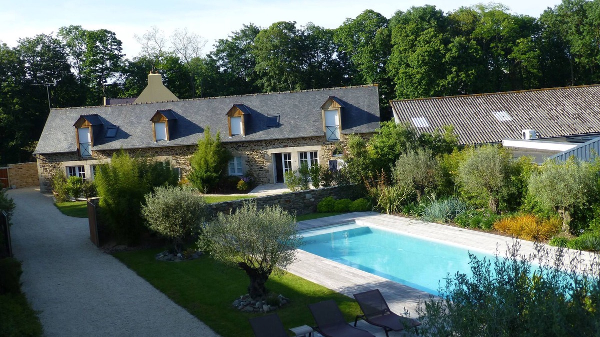 Lezardrieux House | Magnificent DoubleHouse with swimming pool, Garden and Trieux View