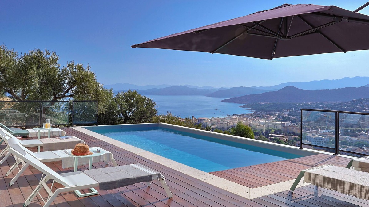 L'Ile-Rousse Villa | Magnificent sea view, swimming pool, Bodri beach within walking distance