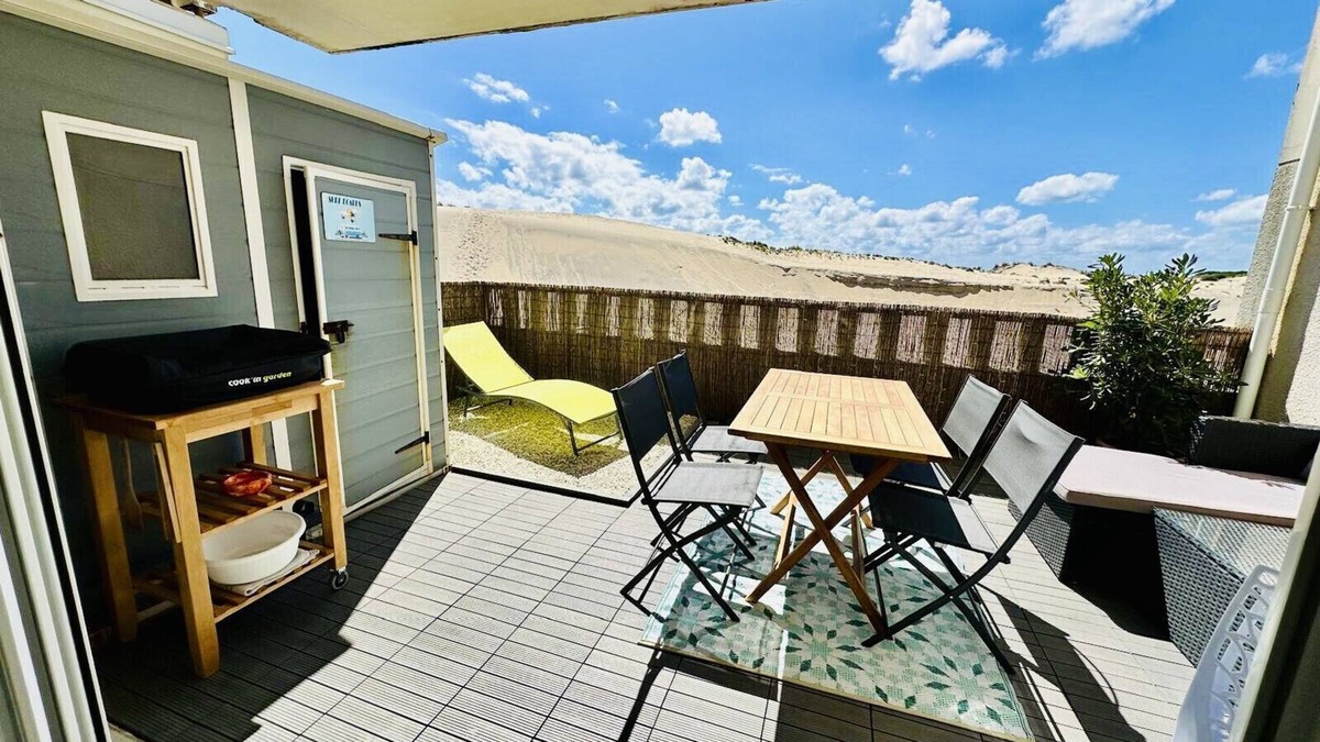 Biscarrosse Plage Apartment | Magnifique T2 avec Terrasse avec vue imprénable sur la Dune Océane (210)