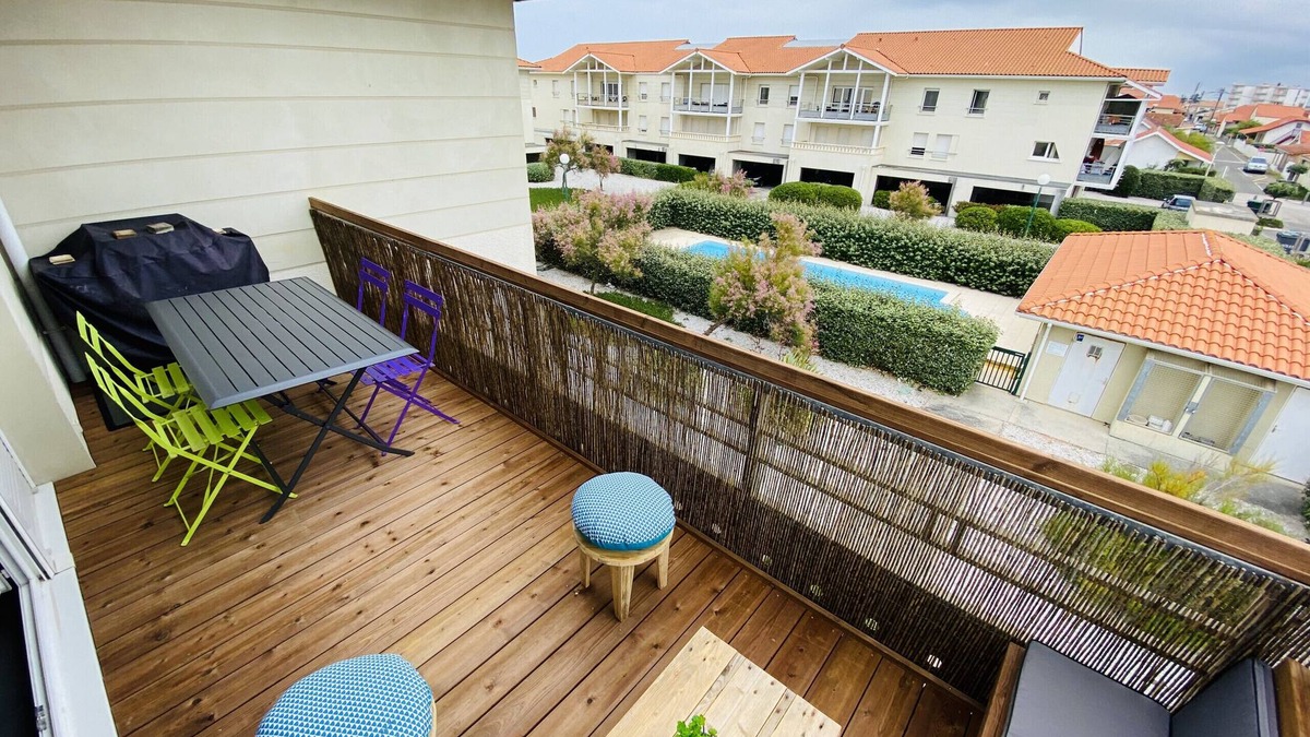Biscarrosse Plage Apartment | Magnifique T2 Bis avec Terrasse et piscine proche Plage Sud (180)