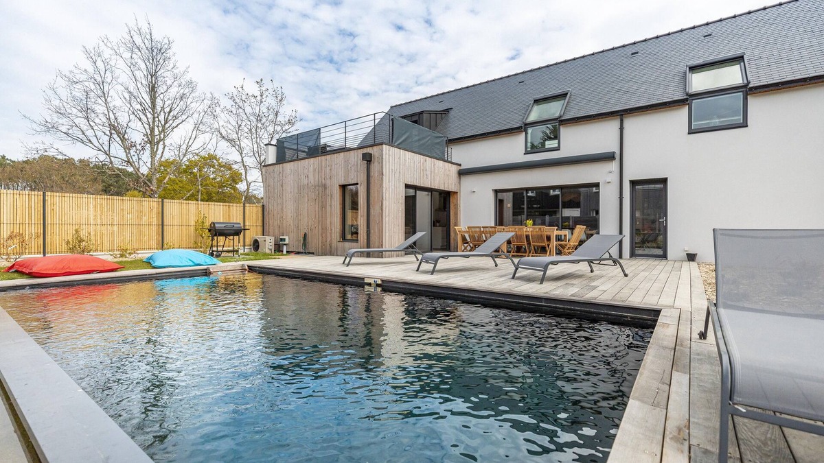 Penestin House | Maison Bord de Mer, Piscine Naturelle Chauffée, spa