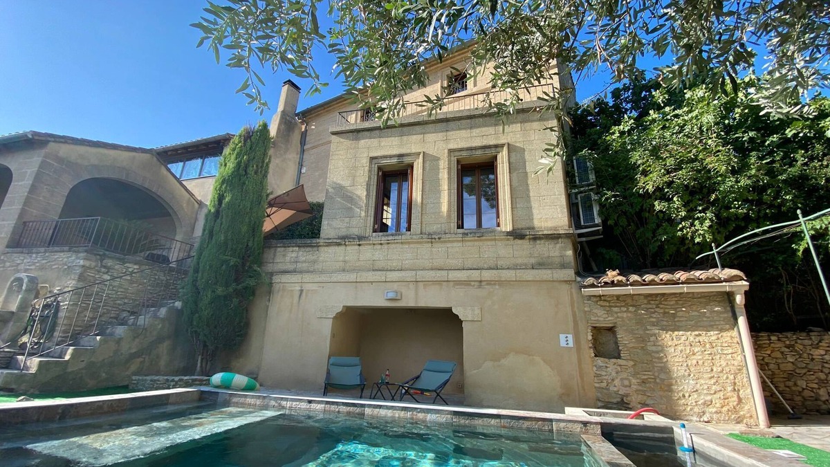 Saint-Maximin House | Maison en Pierre 190 m2 Uzès Piscine Plein sud Avec Superbe vue sur les Vignes