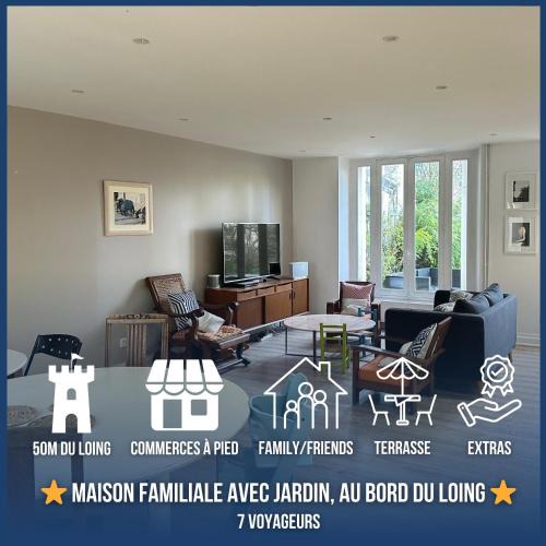 Moret-sur-Loing House | Maison familiale-jardin-50m du Loing-tout à pieds