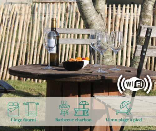 Brem Sur Mer Apartment | Maison La Rose des Vents, avec WIFI, proche plage et commerces