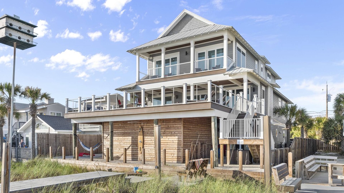 Bahama Beach House | 'Make Your Mark PCB' Gulf Front/Private Pool/Wifi/Tiki Bar