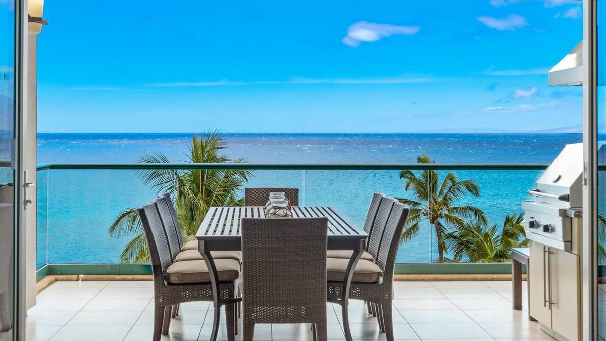 Kaanapali Condo | Maui Resort Rentals: Honua Kai – Incredible 6 Bedroom Oceanfront Gem, Over 4200 combined Sq. Ft. w/Built-in Viking B.B.Q.!