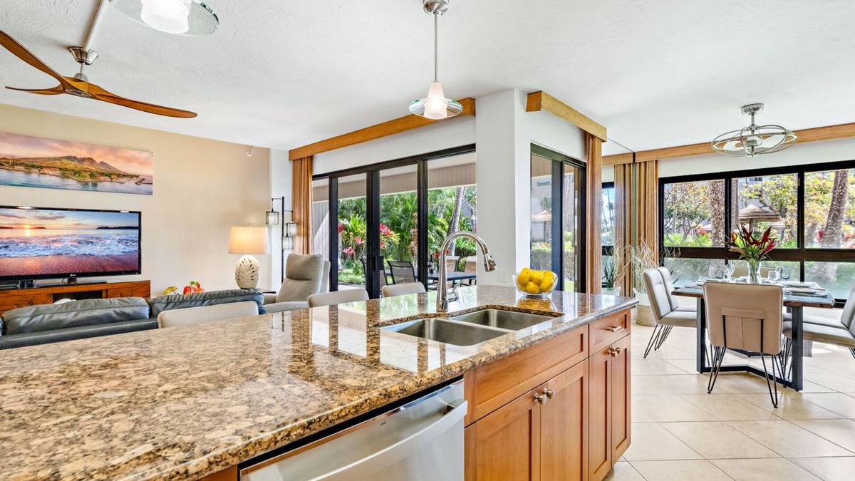 Kaanapali Condo | Maui Resort Rentals: Kaanapali Ali'i – Ground Floor + Yard Area, 4 Total Bedrooms+DEN, Sleeps 14, Steps to Pools, Beach, BBQs!