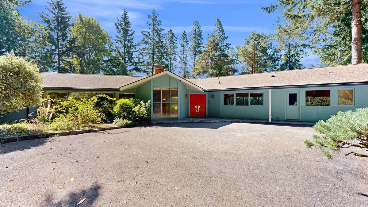 Sylvan-Highlands House | Mid-century modern home with pool, WiFi, BBQ grill, patio, and fireplace