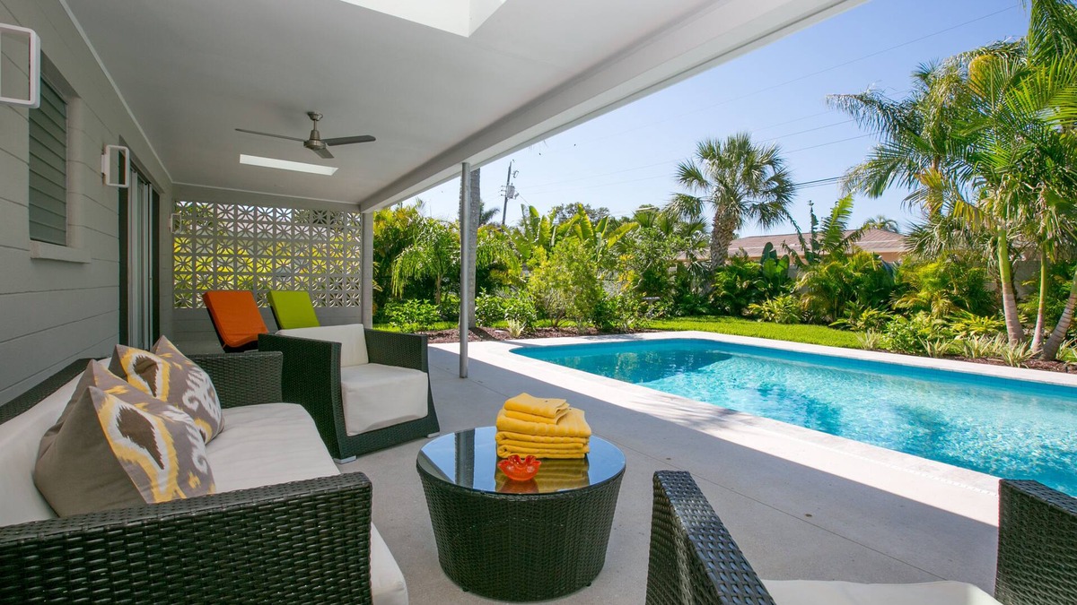 Venice House | Mid Century Modern home with salt water heated pool near beach