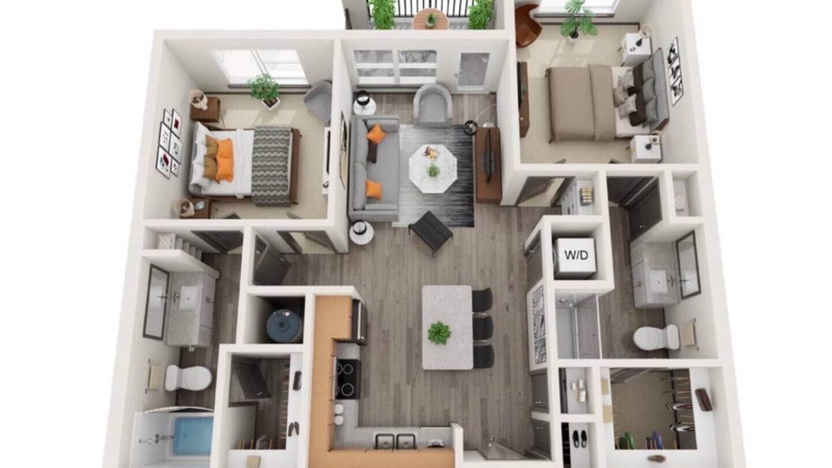 Downtown Apartment | Mins➞Downtown/Med District★2Beds★2Baths★Fully Stocked★24hr Gym★3TVs