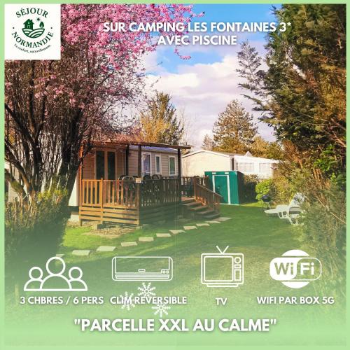 Ivry-la-Bataille Ski Chalet | Mobile home 6P XL Climatisation TV WIFI parcelle XXL au calme