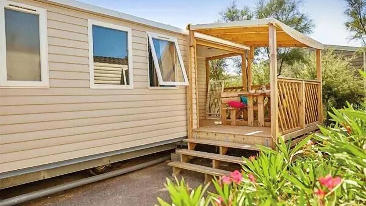 Nages House | Mobile home Einfache Terrasse