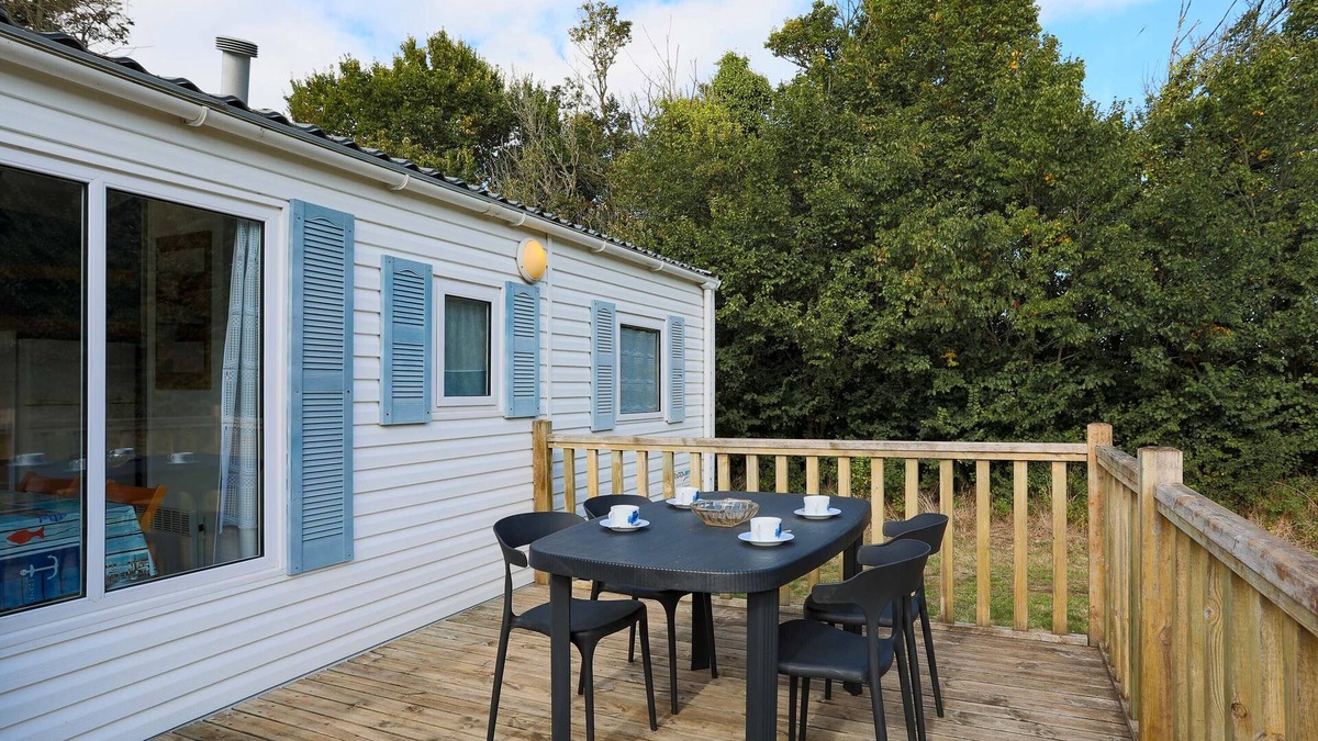 Plouha RV Rental | Mobile Home 'Loft' with Private Terrace and Private Garden