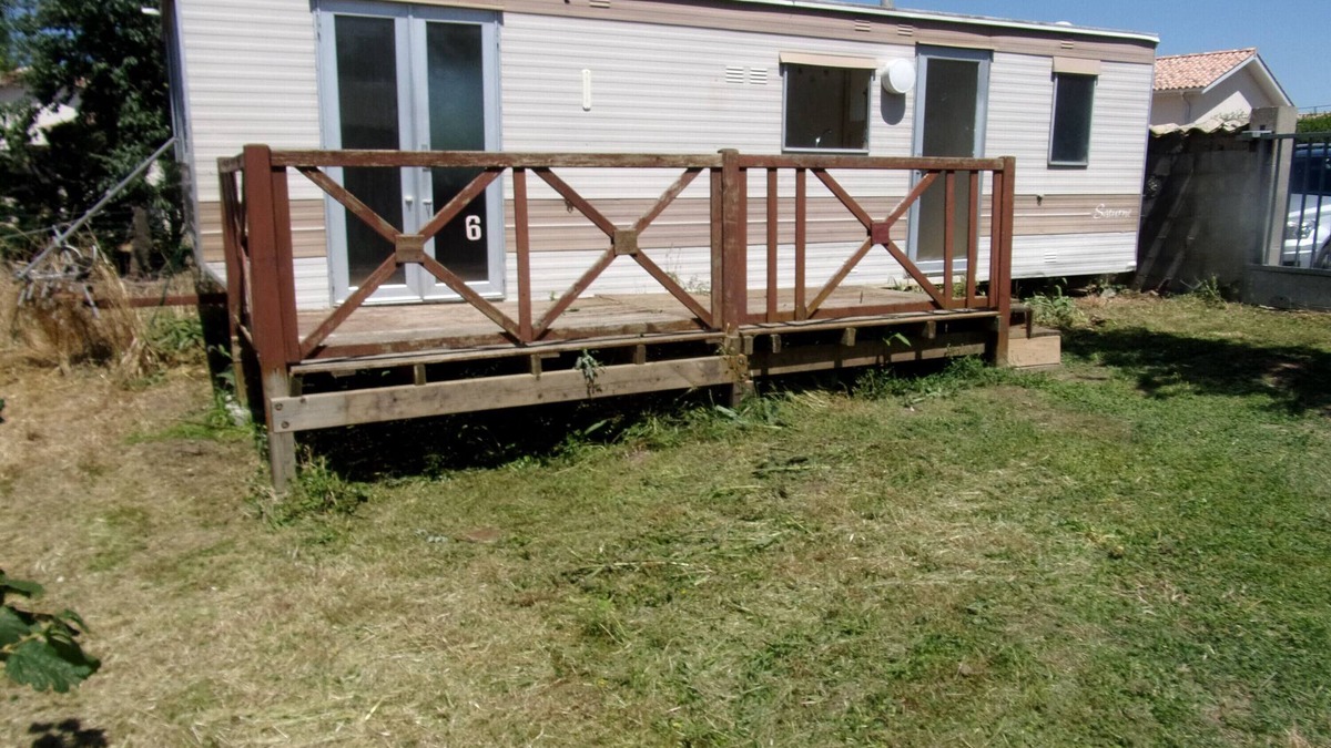 Charentay RV Rental | Mobile Home 'Sci Du Sancillon' with Mountain View, Private Terrace and Shared Garden