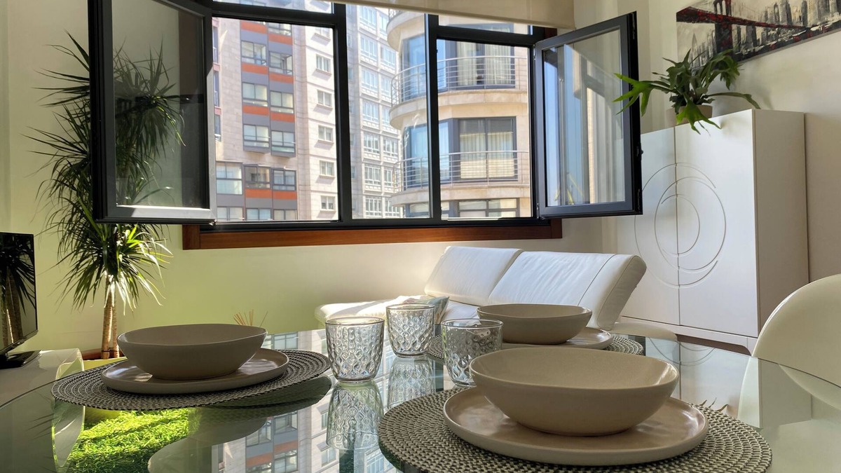 Santiago de Vigo Apartment | Modern apartment steps from the port and historic center of Vigo.