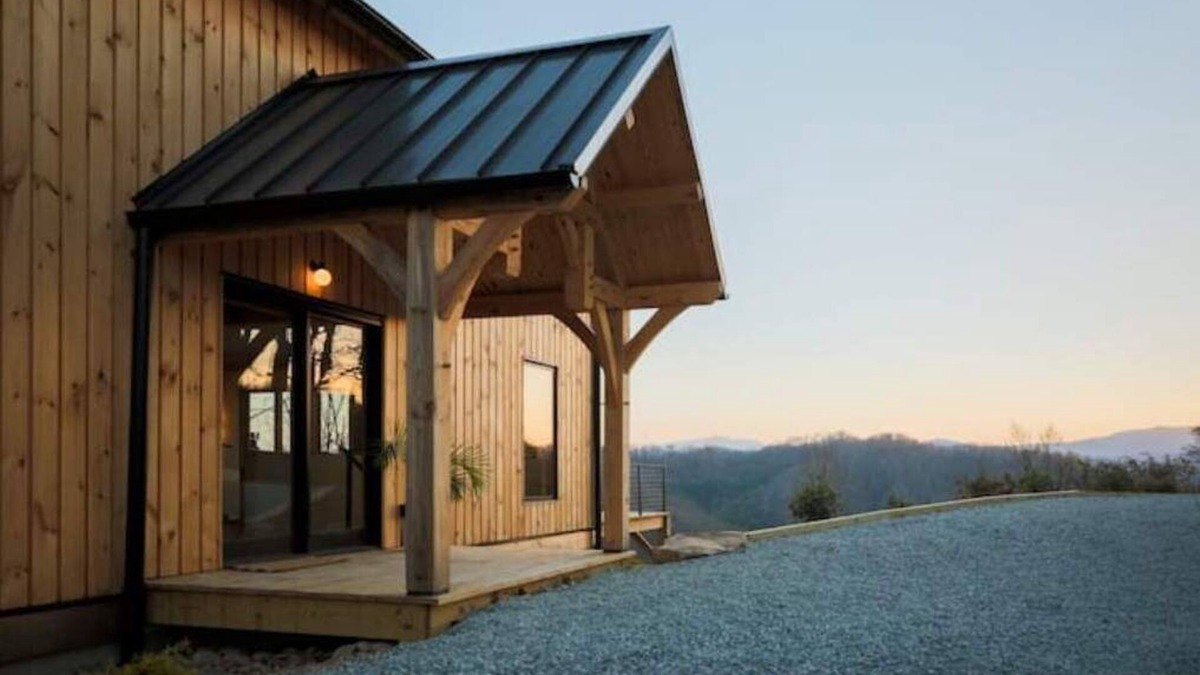 Vilas House | Modern Blue Ridge Mountaintop Timber-Frame Home w/Sauna, Hot Tub and EV Charger