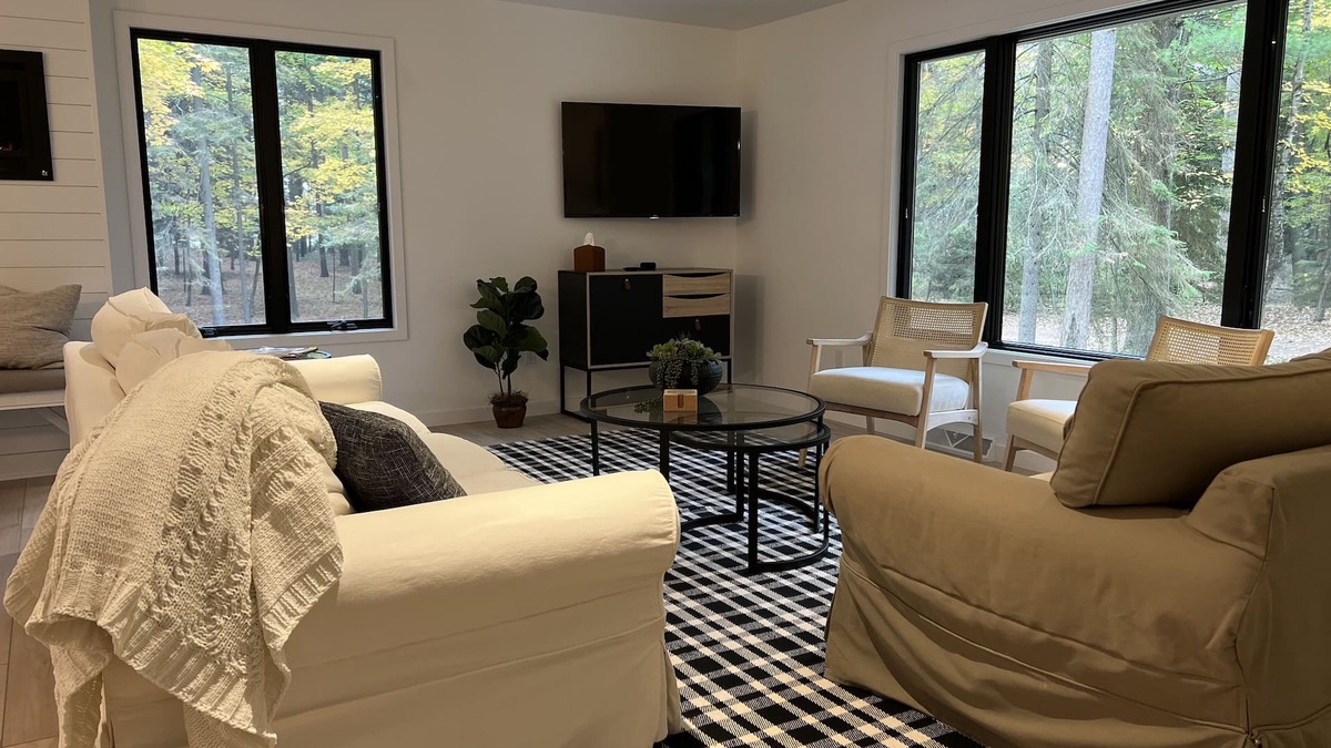 Sheboygan House | Modern Cabin, private wooded lot with lake access