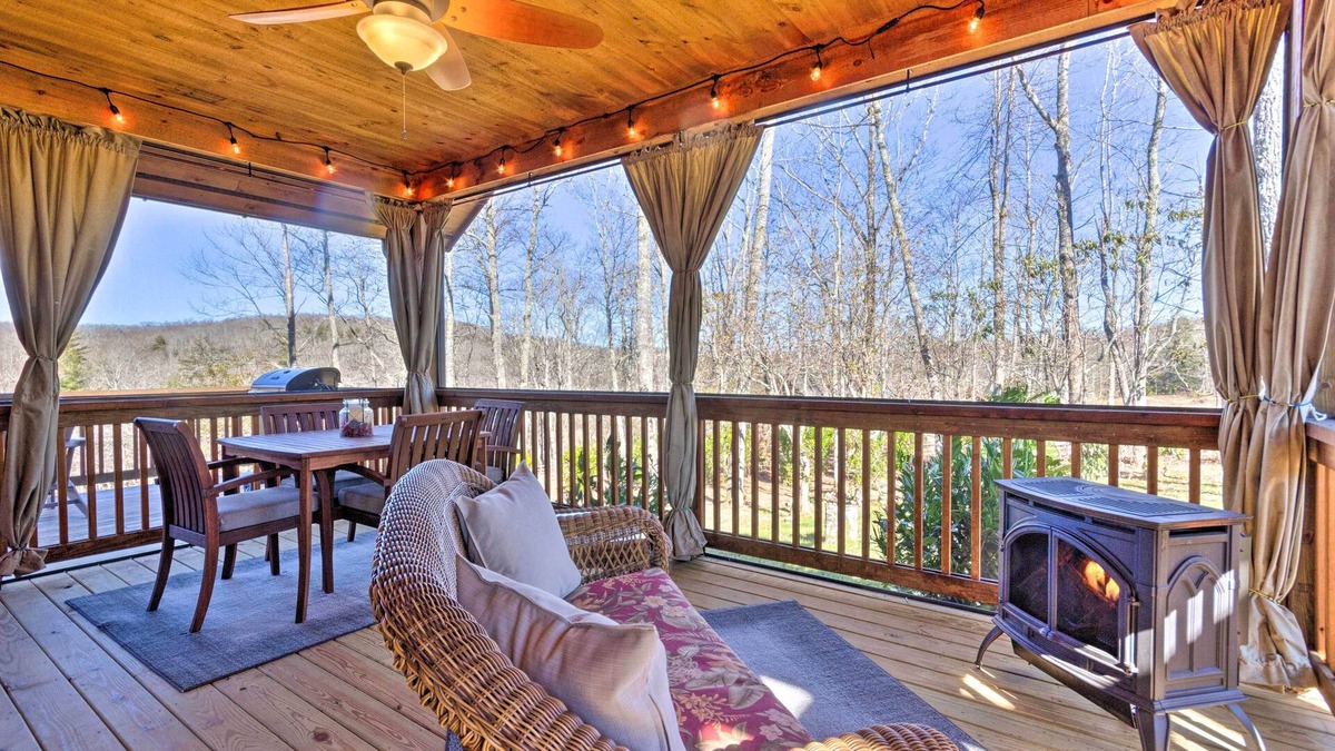 Tuckasegee Cabin | Modern Cabin w/Deck, Grill & Chinquapin Amenities