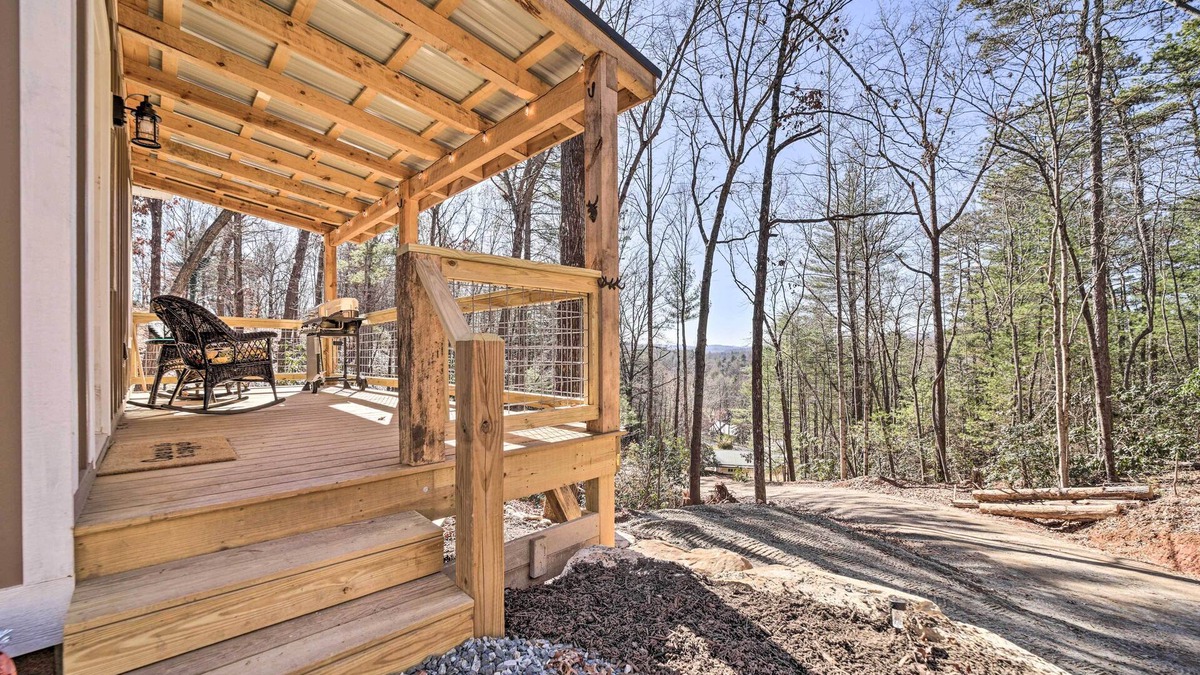 Pisgah Forest Cabin | Modern Cabin w/Fire Pit < 3 Mi to Trails!