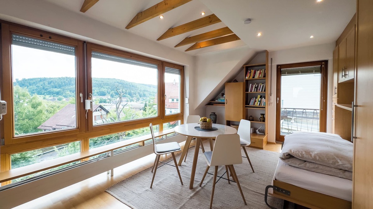 Heidenheim an der Brenz Apartment | Modern Glass Front Apartment With Amazing View B17