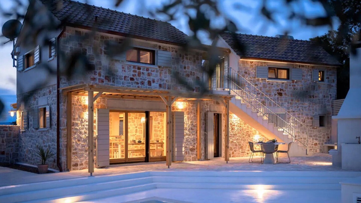 Dol Villa | Modern expression of a traditional Hvar stone house amidst sunny nature.