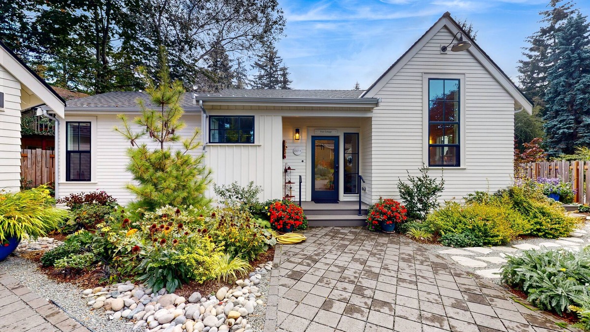 Olympic Hills House | Modern, family-friendly natural light filled cottage with patio, central AC